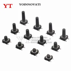 50PCS/Lot 4.5*4.5 mm 4.5X4.5 Tact Switch Push Button Switch SMD Micro Switch 4.5x4.5x3.8/4.3/5/6/7 MM Best Quality