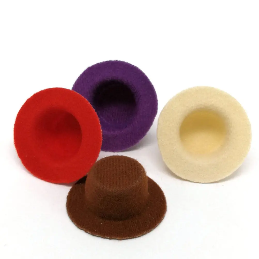 9 Peças de Mini Chapéus Coloridos de Tecido Não Tecido, Acessório de Cabeça para Cavalheiros, Pequena Decoração para Fantasias de Festa, Suprimentos para Artesanato DIY