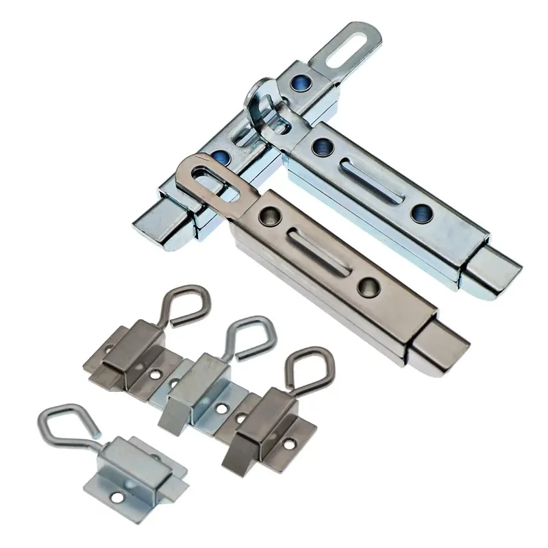 

Window Gate Security Pull Ring Spring Bounce Door Bolt Anti-theft Latch Lock Carbon Steel Retractable Hasp Industrial Hardware