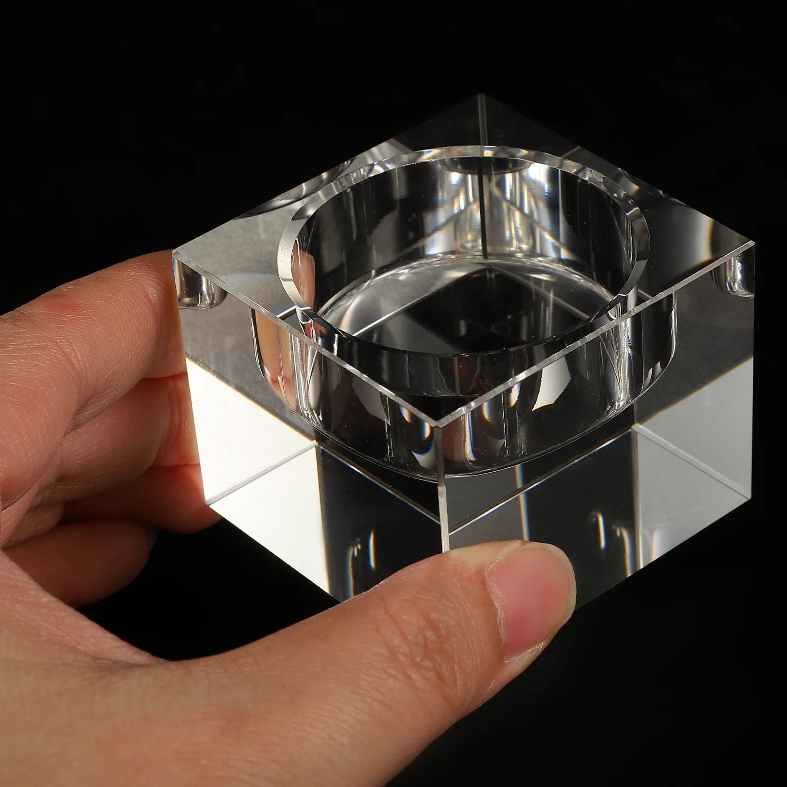 

3Pcs Crystal Tea Light Holder Set for Romantic Home Decor Living Room Bedroom Bathroom Office Table Centerpiece Decor