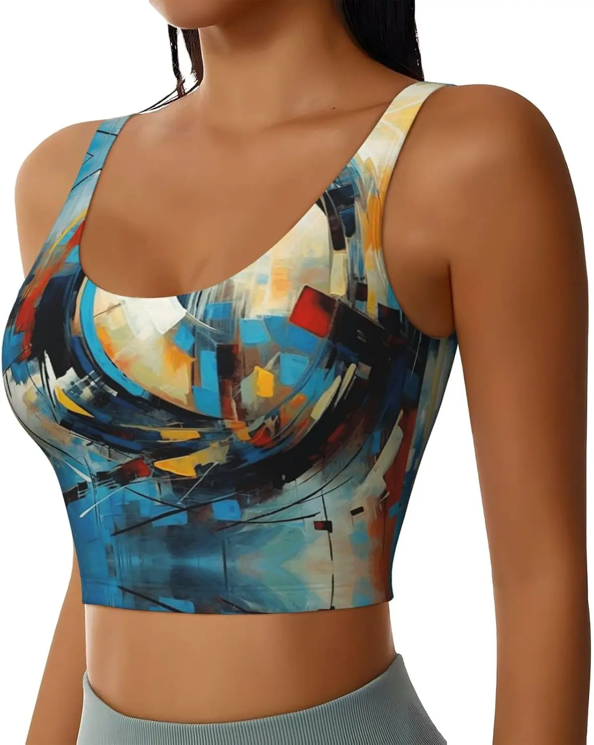 Sports Bras for Women U-Back Yoga Bra Print Low Impact With Removable Pads Light Support Workout Sgfuixhv Pattern