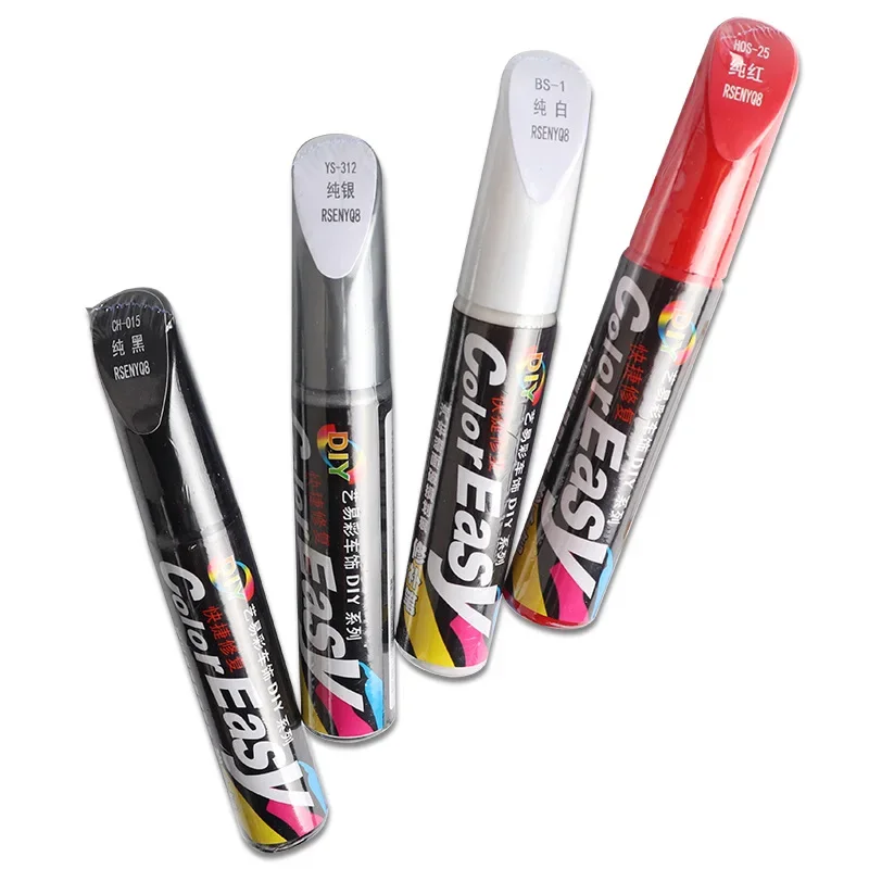 Car Paint Scratches Repair Pen Brush Waterproof Paint Marker Pen Car Tyre Tread Care Automotive Maintain Black White Red Silver