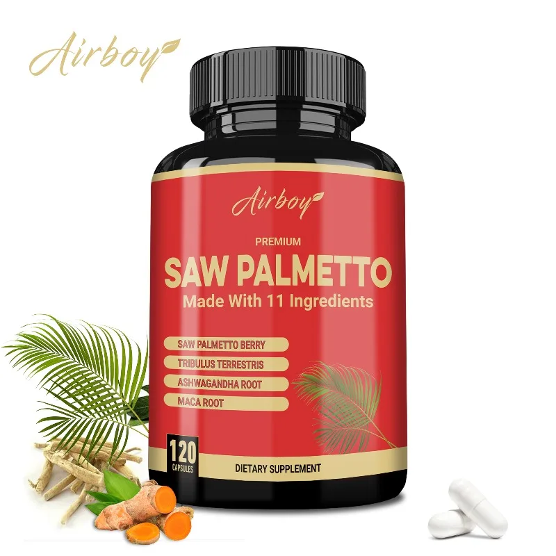 Saw Palmetto Extract Capsule Prostate Health Reproductive System Care Supplement Urethral Health Hair Growth Capsules