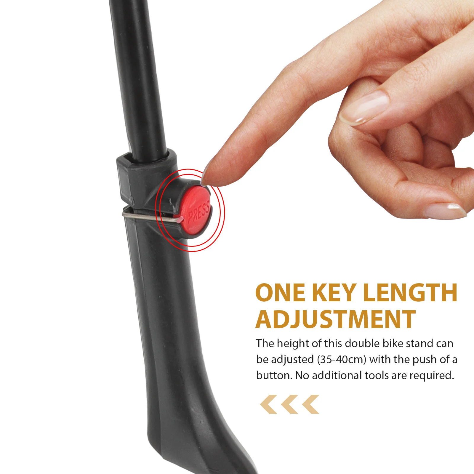 

Bicycle Kickstand Metal Double Leg Stand Adjustable Stable Bike Support For Mountain Outdoor Parking Exercise Ride