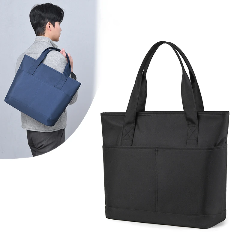 

Новая мужская сумка-портфель из ткани Оксфорд 2025 года: универсальная наплечная сумка для документов, простая повседневная сумка в корейском стиле