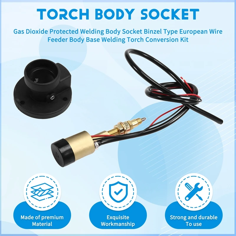 ABBN Welding Body Socket Binzel Type European Wire Feeder Body Base Wire Feeder Body Base Welding Torch Conversion Kit
