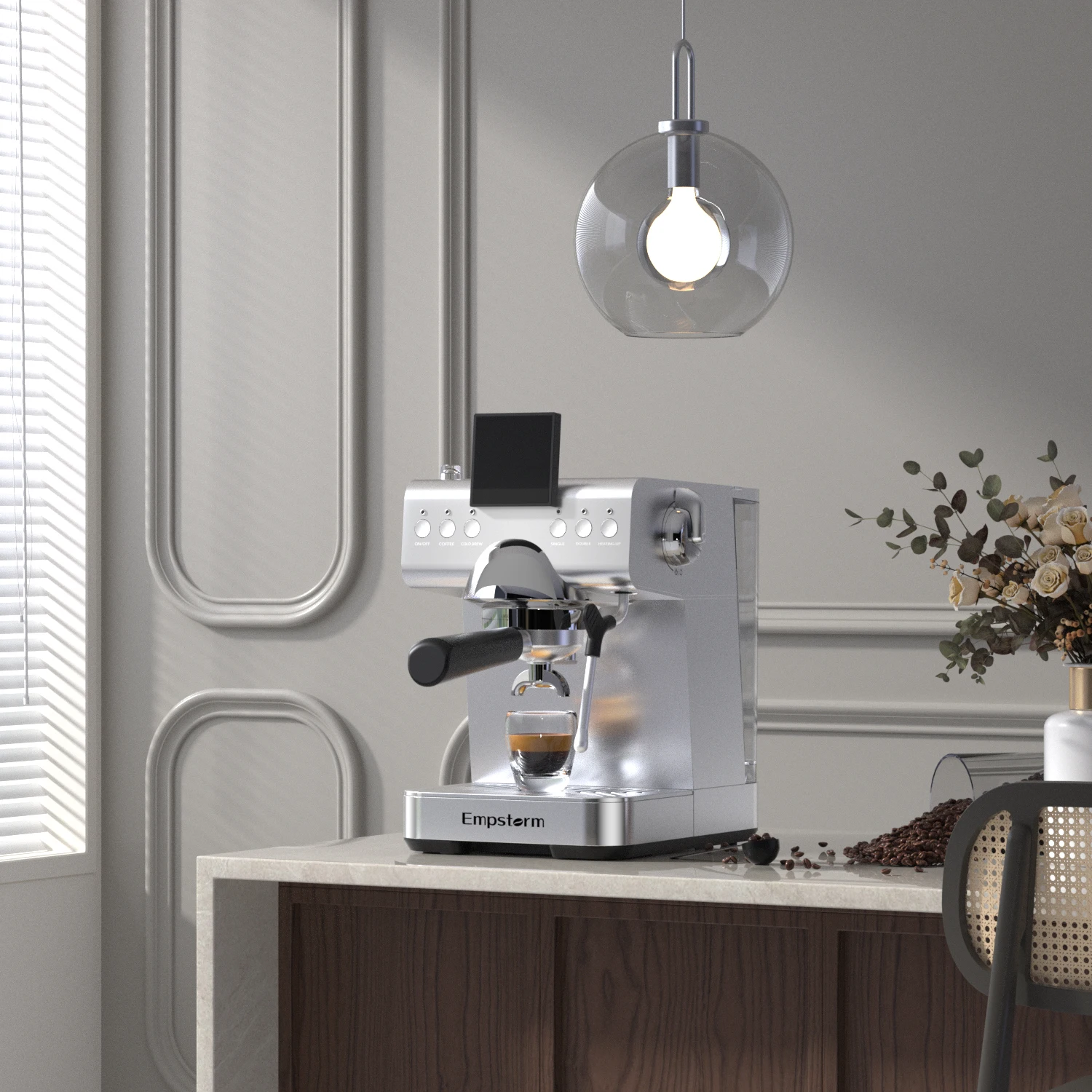 Empstorm CB2 Home Hotel Office Multi-function Cappuccino Latte Maker Electric Cold Brew Espresso Coffee Machine
