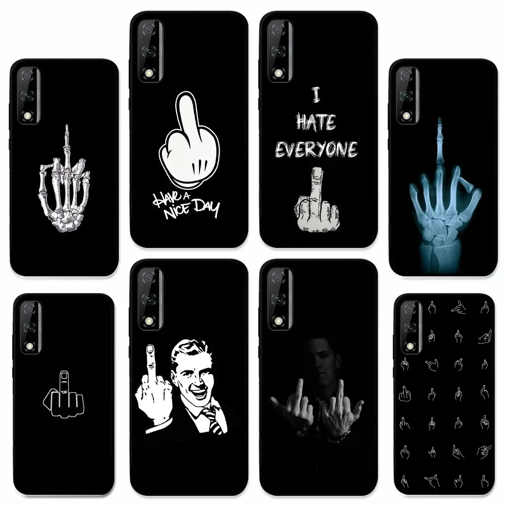 Middle Finger Phone Case For Huawei Y9 6 7 5 Prime Enjoy 7s 7 8 plus 7a 9e 9plus 8E Lite Psmart Shell