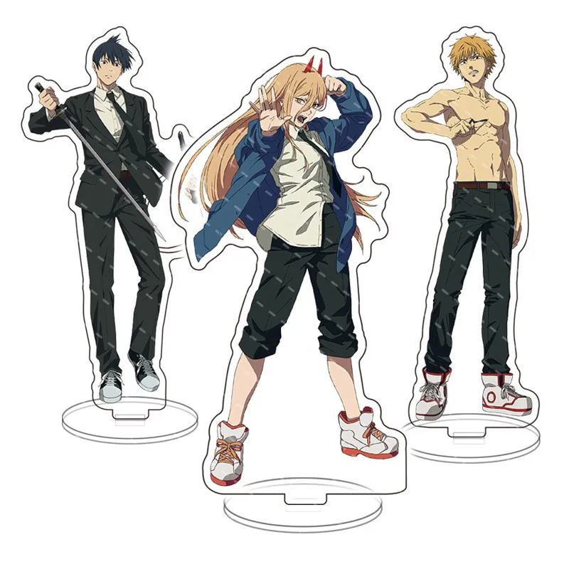 Figura Acrílica de Chainsaw Man, Decoración de Mesa con Forma Humana, Adorno Coleccionable Portátil, Regalo Práctico