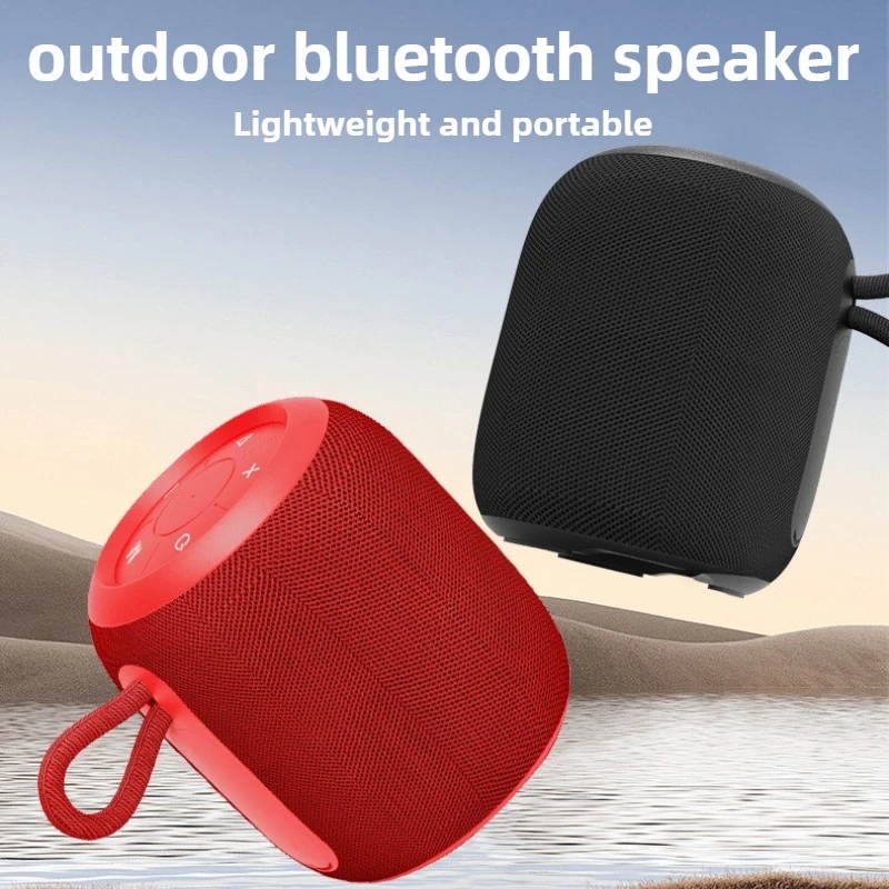 Fabric Bluetooth Speaker Mini New Wireless Portable TWS Speaker with Colorful RGB Light for Outdoor Riding Phone Call FM Radio