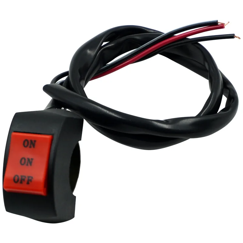LED Headlight Switches Far Near Three Line Motorcycle Handlebar Control Switch Button Driving Light Switch Motorbike Button image 4