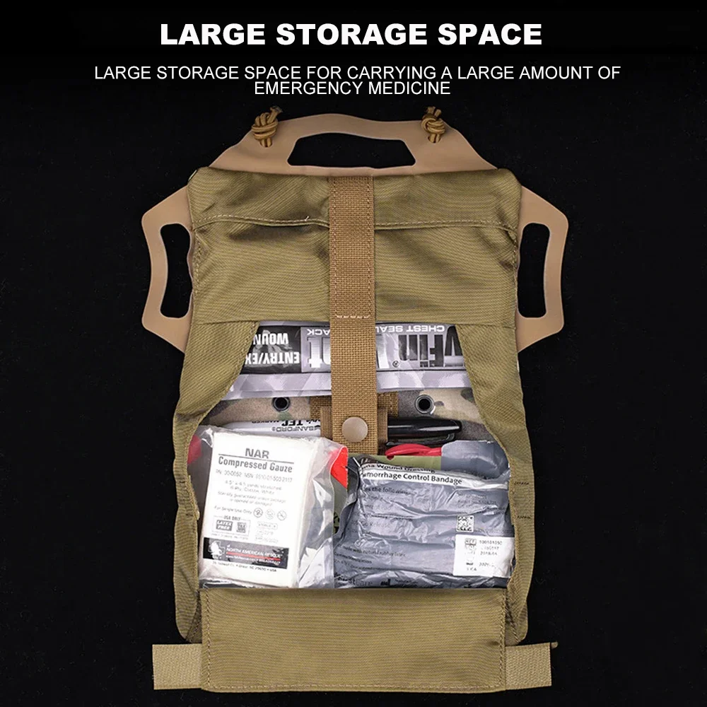 Tactical Militar Pouch Rapid Deployment Medical IFAK Kits Fit Airsoft Hunting Vest Emergency Survival Bag Outdoor Camping Gear