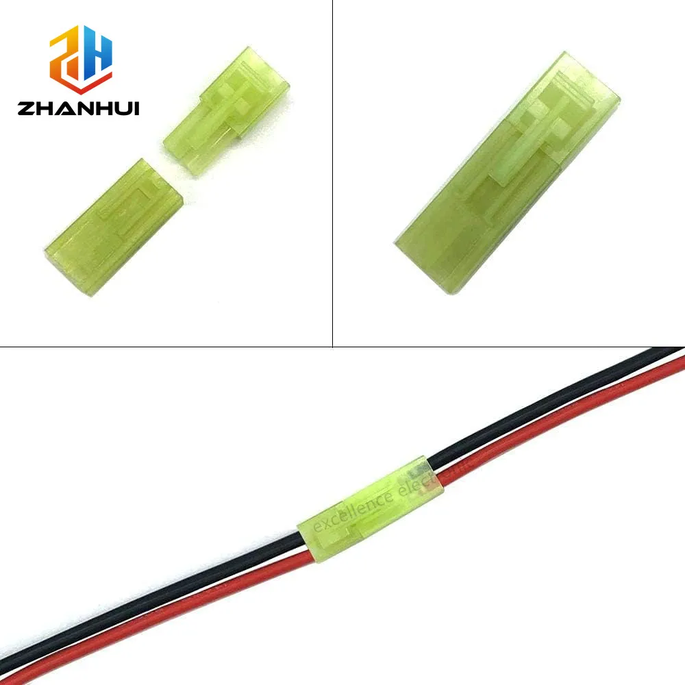 30 Pairs Mini Tamiya Connectors Kit, RC Lipo NiMH Male Female Plugs, 4.5mm Battery Connector Terminals for Electronic DIY