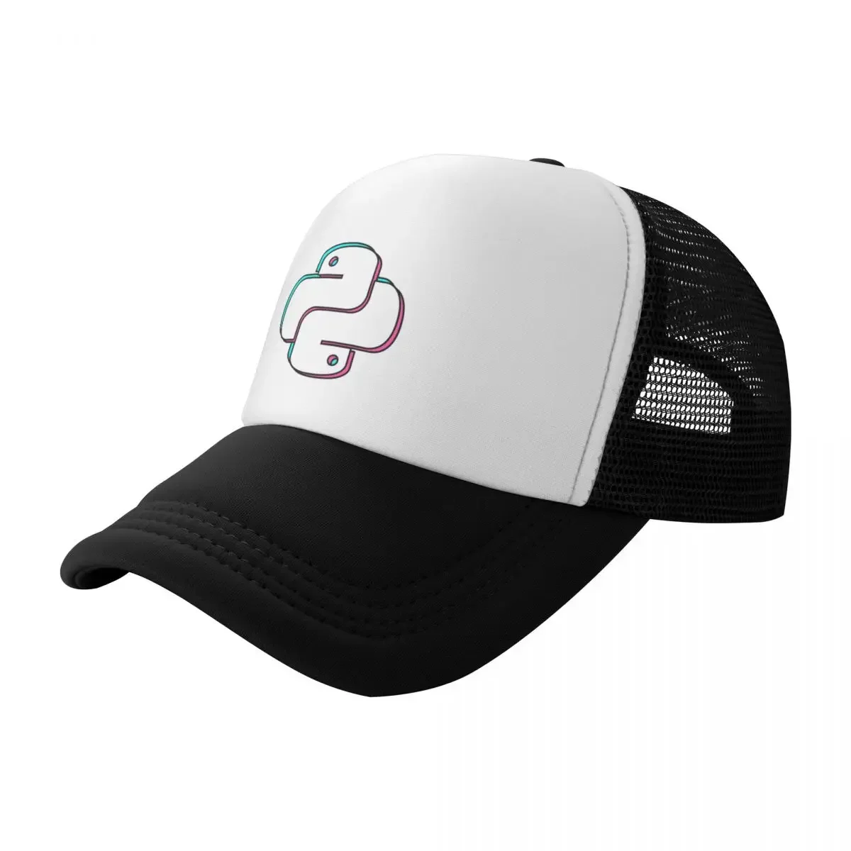 Python Logo Glitch Glitchy Baseball Cap Icon Custom Cap For Man Women's