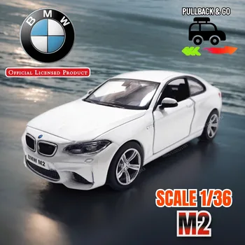 BMW M2 Scala 1:36 Pullback Modello di auto giocattolo Con licenza ufficiale Pressofuso in lega Veicolo Replica Regalo di Natale Kid Boy Toy