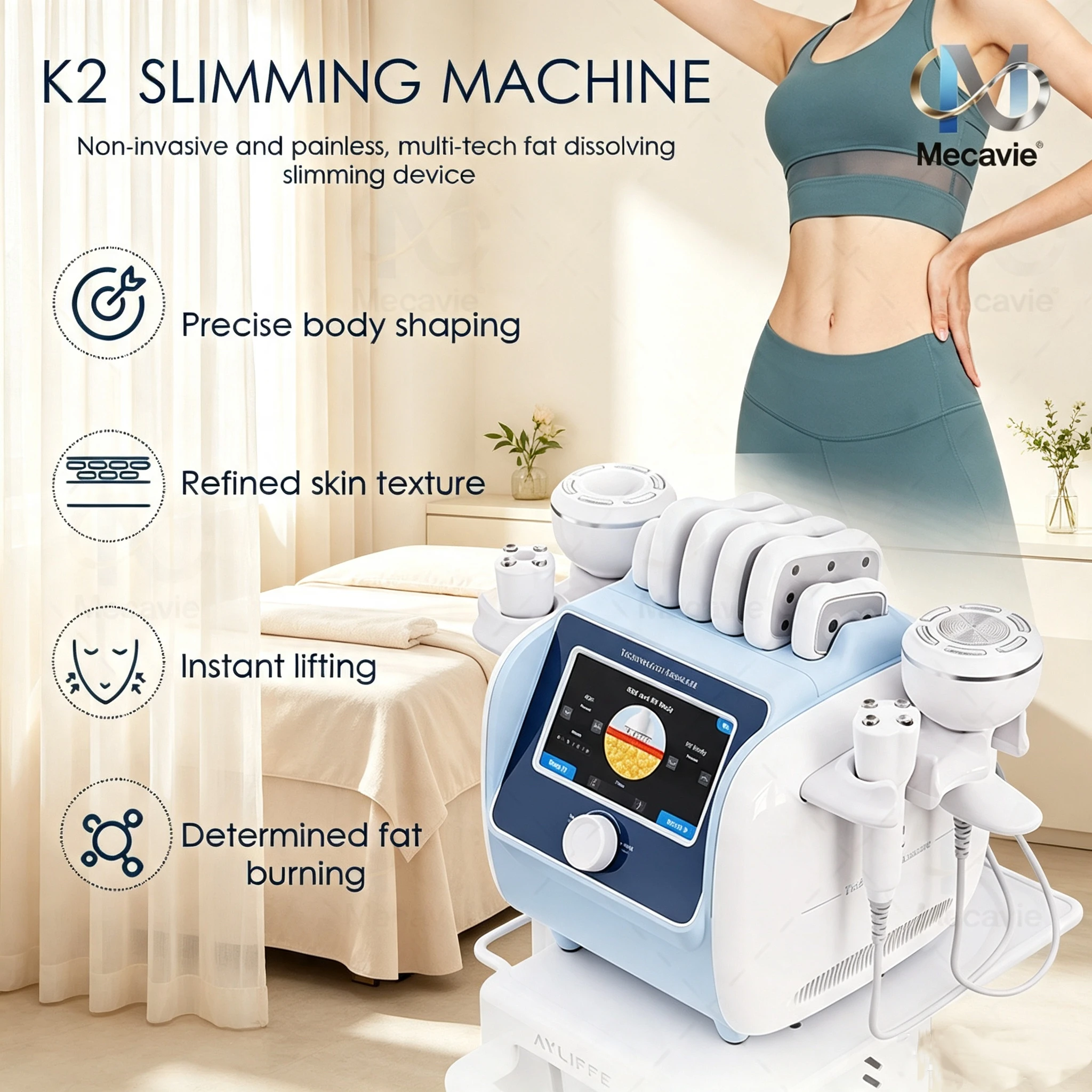 6 In 1 Cavitation Rf Machine 40K - 6-in-1 40K Kavitation RF Vakuum Laser