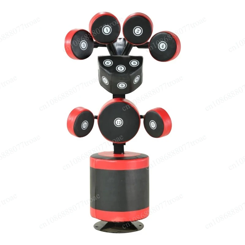 Vertical Standing Boxing Target Multi-Point Punching Bag Fitness Decompression Steel Pipe + Sponge Kick Boxing Equipment
