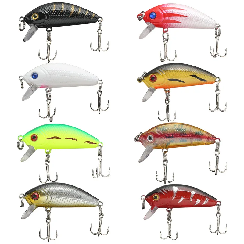 Sea.Yolo 1Pcs Mini MINNOW Hard Bait 5cm 4.2g Lure Bait TOPWATER VIB CRANKBAIT JIG Artificial Bionic Bait Fishing Accessories