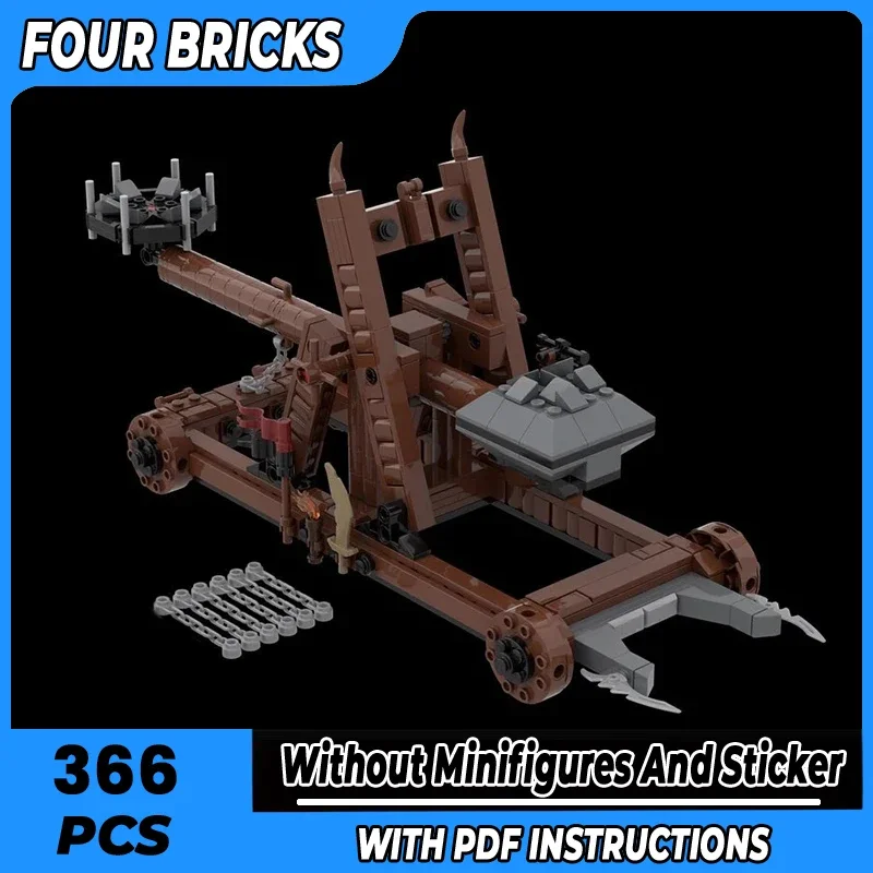 Magical Rings Movie Model Moc Building Bricks Medieval Catapult Technology Modular Blocks Gifts Christmas Toys DIY Sets Assembly