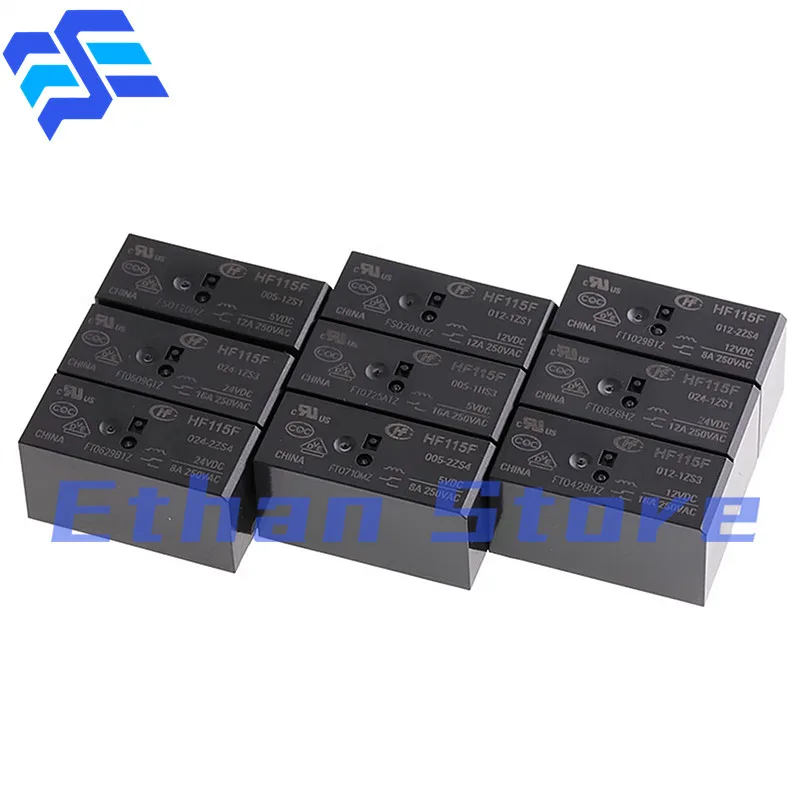 10PCS JQX HF115F-005 012 024-1HS3 1HS1 JQX115F 005 012 024 1ZS1 1ZS3 2HS4 2ZS4 HF115F-110-2ZS4 HF115-A-230-2ZS4 4/5/6/8Pin Relé