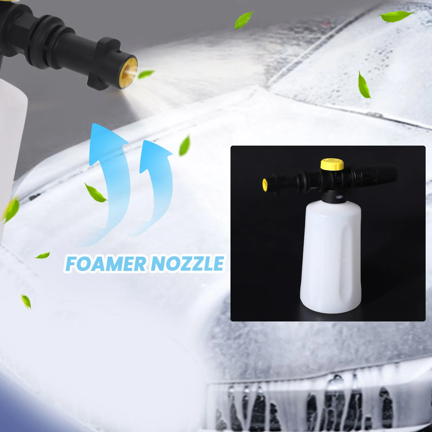 Snow Foam For K2 - K7 High Pressure Foam Cannon All Plastic Portable Foamer Nozzle Car Washer Soap