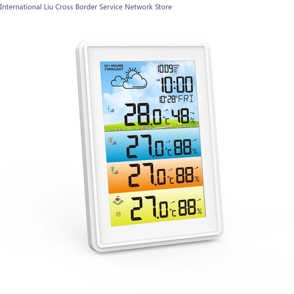 4 groups of thermometers high definition fashion multifunctional indoor and outdoor thermometers, moon phase, perpetual calendar