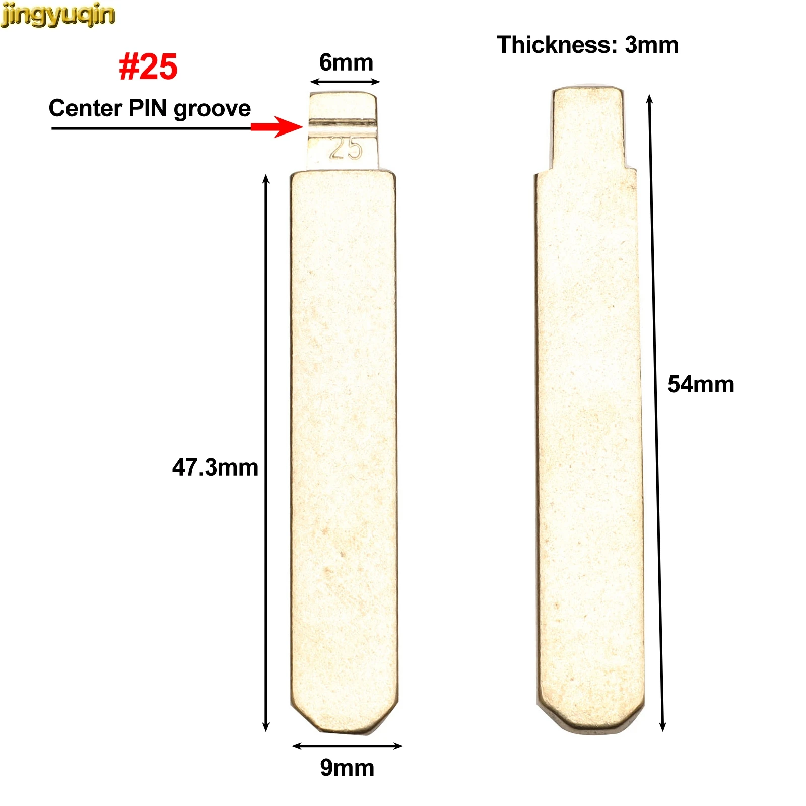 Jingyuqin-llave de coche con tapa remota, hoja en blanco sin cortar, N ° 03, 15, 25, 69, 104, para Great Wall HAVAL HOVER H1, H2, H3, H5, H8, H9,