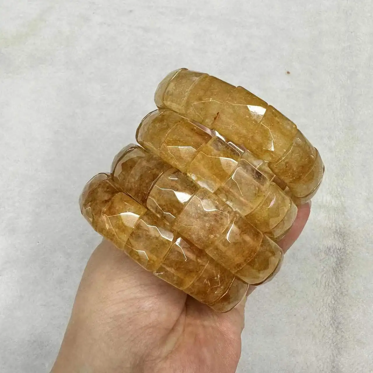 New Shape 11*15mm Natural Stone Chinese Citrine  Bracelet  Energy Charm Bracelet Fashion Jewelry Wholesale For gift