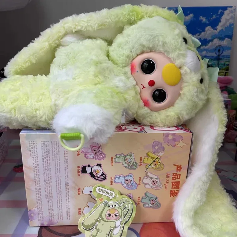 Genuine Babythree Embracing Baby Series Plush Blind Box Cute Rabbit Backpack Doll Kawaii Decoration Collection Surprise Toy Gift