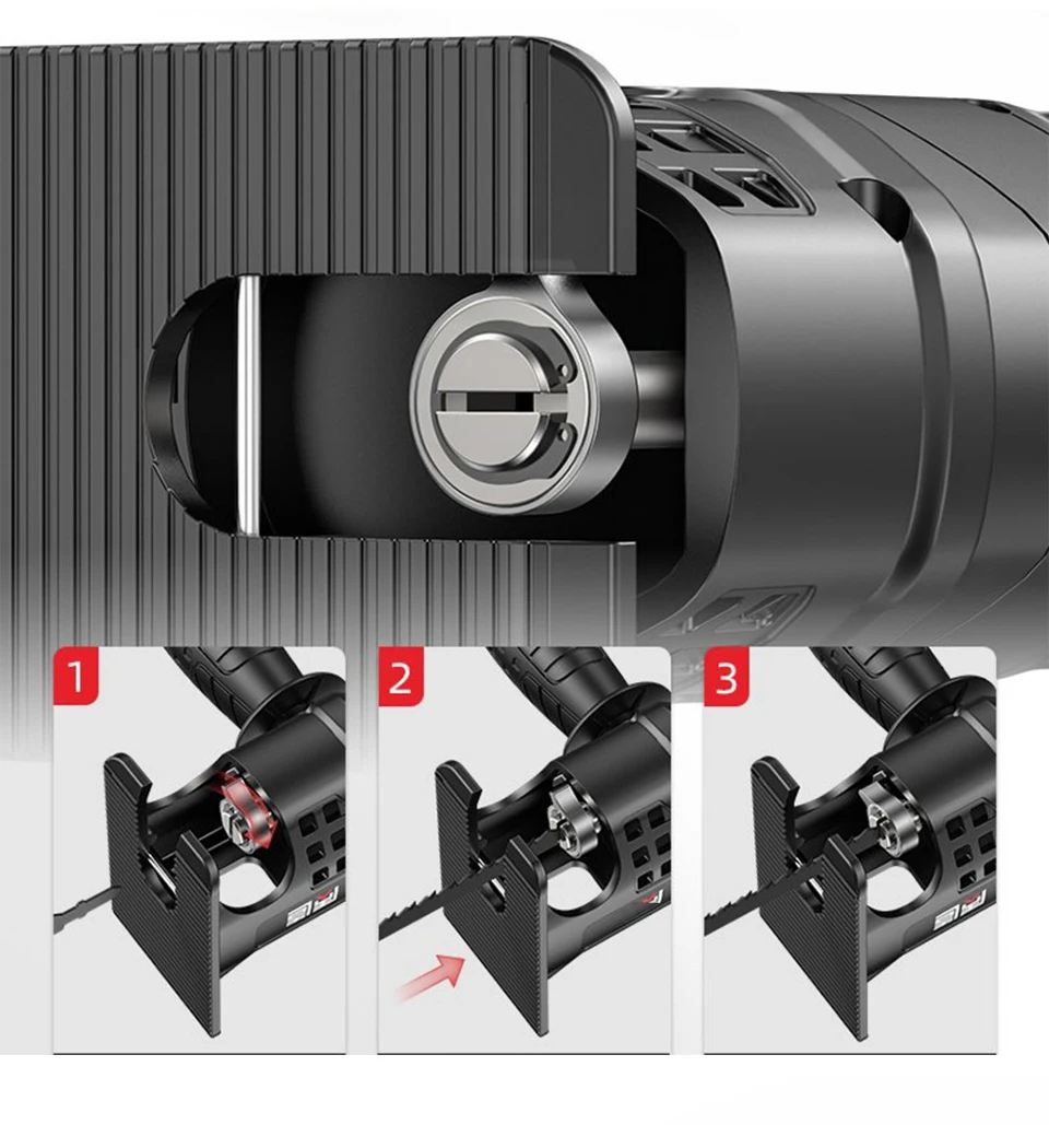 Tragbarer Adapter für Säbelsäge, elektrischer Bohrer zu Kettensäge, optional mit automatischer Kraftstoffzufuhr, für Holz- und Metallschneidwerkzeuge. – Detail 6