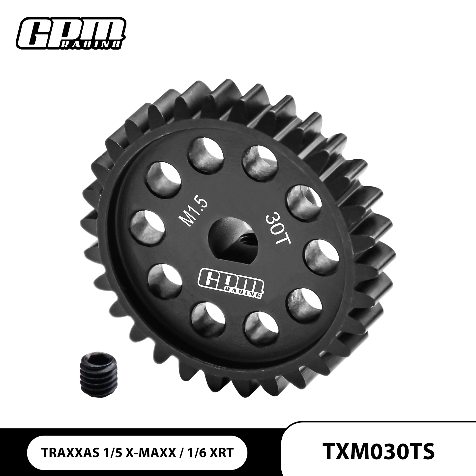 GPM 40Cr Steel Motor Gear 30T / 1.5Mod / 8mm Bore For TRAXXAS 1/5 X-Maxx 6S 8S / X-Monster / XRT  8S-78086-4