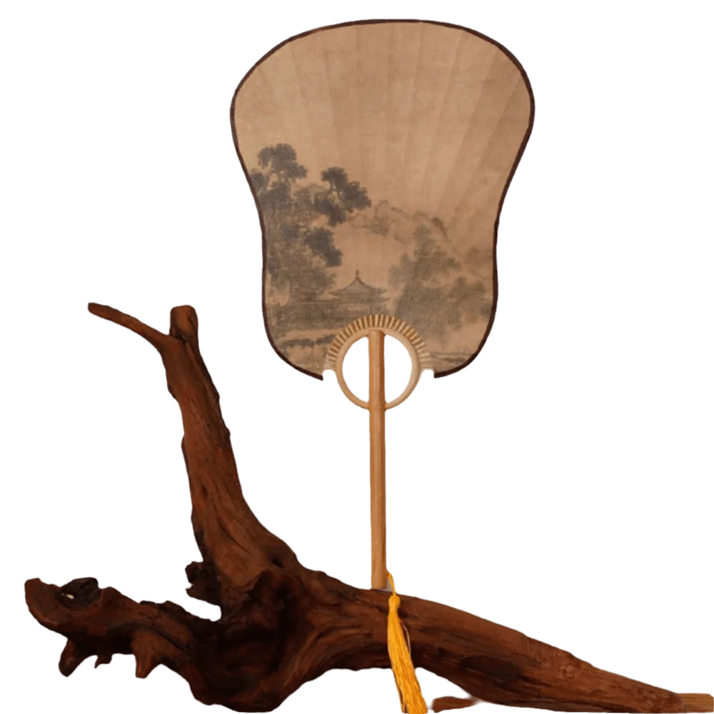 Wooden Shank Xuan Paper Fan DIY Calligraphy Handmade Vintage Group Fan Elegant Design Semi Mature Painting Hand Fan