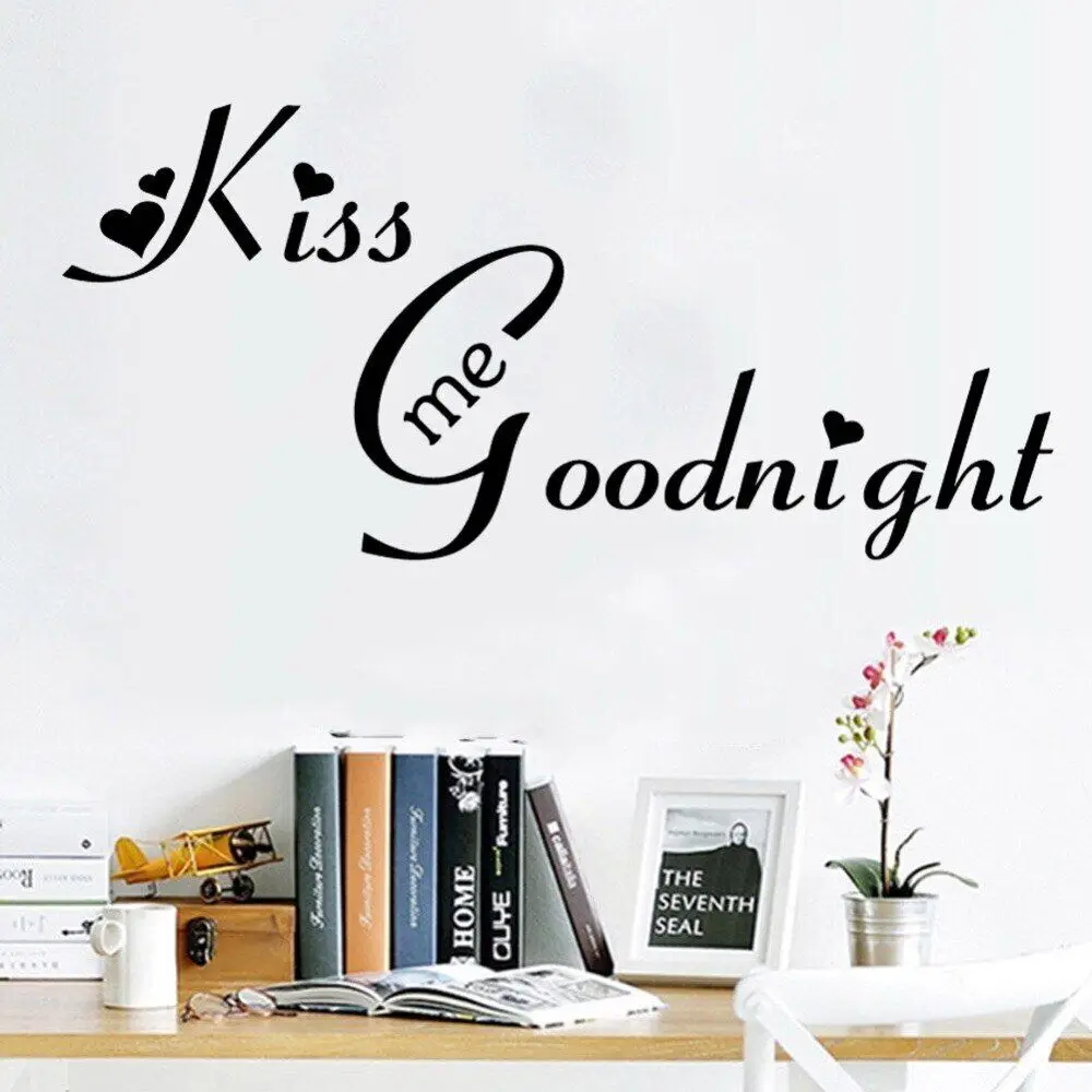 Emovable Sticker Kiss Me Good Night самоклеящиеся виниловые фотообои для гостиной спальни декоративные фрески HY1856