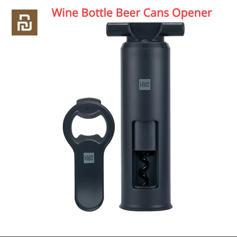 new Youpin Huohou Wine Bottle Beer Cans Opener Corkscrew Stainless Steel Automatic Magnetic Openers Bar Wine Kitchen BBQ Tools