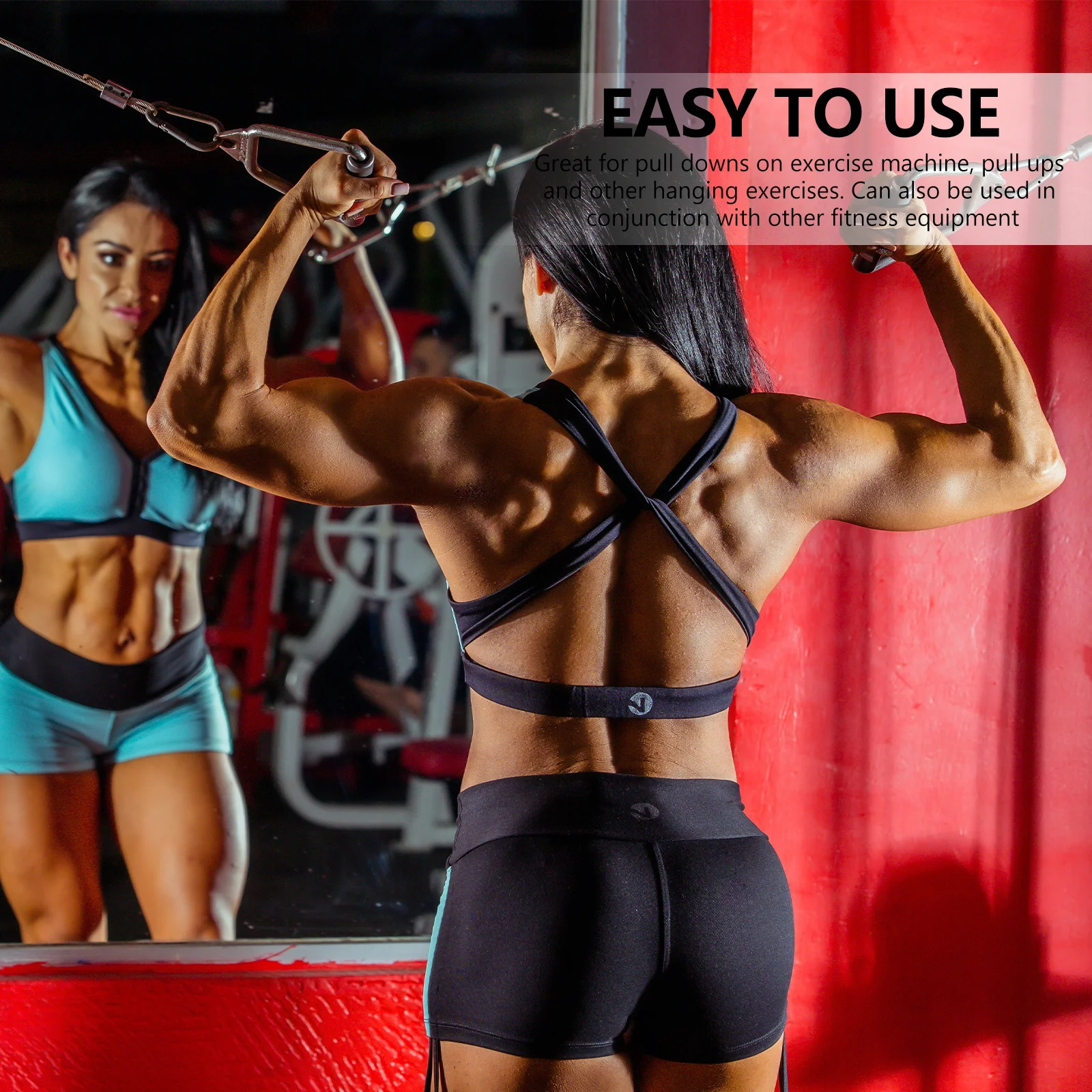 

1pc Fitness Handle High-Quality Pp Durable Non-Slip Ergonomic Design For Cable Machine Pull Downs Home Workout Portable
