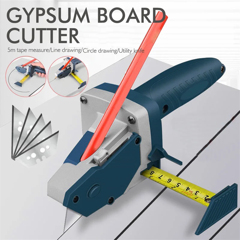 Woodworking Gypsum Board Cutting Tools Manual Cutting Scriber Drywall Cutting Tools With 5M Tape Measure Send Spare Blade