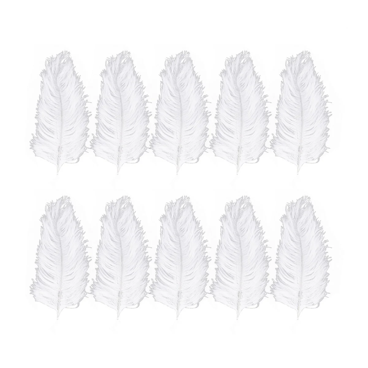 10Pcs White Natural Ostrich Decorative for Wedding Wedding Party Centerpieces DIY Home Decoration