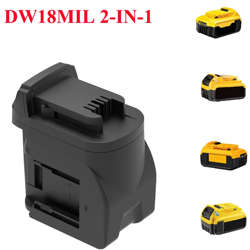 

DW18MIL 2-in-1 Battery Adapter Converter for Dewalt 18V Li-ion Batteries Compatible with For Milwaukee 18V Battery Power Tools