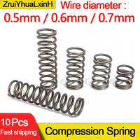 10Pcs/Lot 0.5mm/0.6mm/0.7mm Micro Small Compression Spring OD 4-12mm  Length 5mm to 50mm Surgical Tools&Electronics Repair