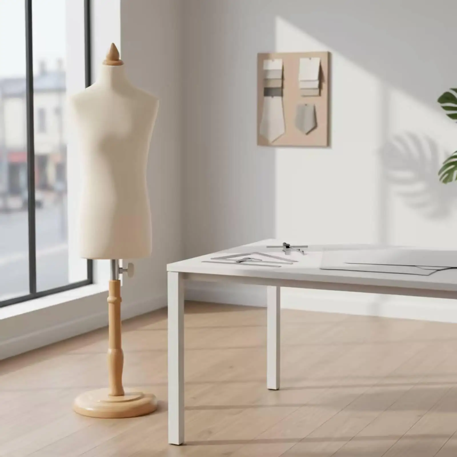 Male Dress Form One-Third Scale Sewing Mannequin Metal Support Tube