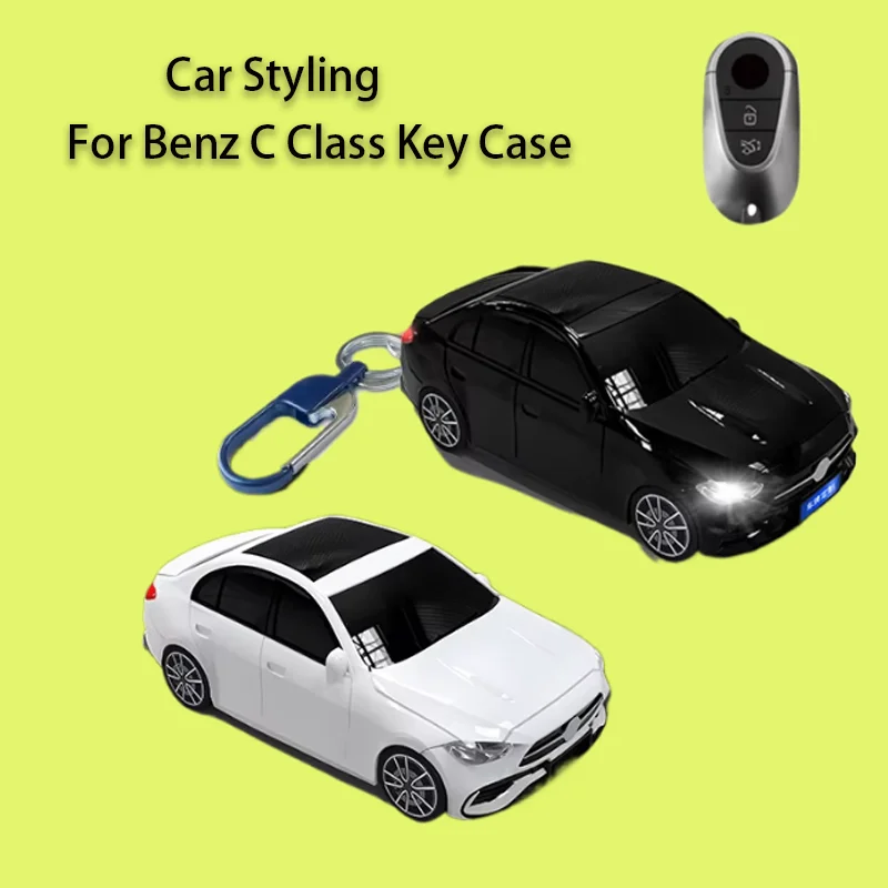 

For Benz C Class Car Styling Model Remote Key Case for W223 W206 S350L S400L S450L S500L 2022 2023 Car Key Cover Fob Accessories