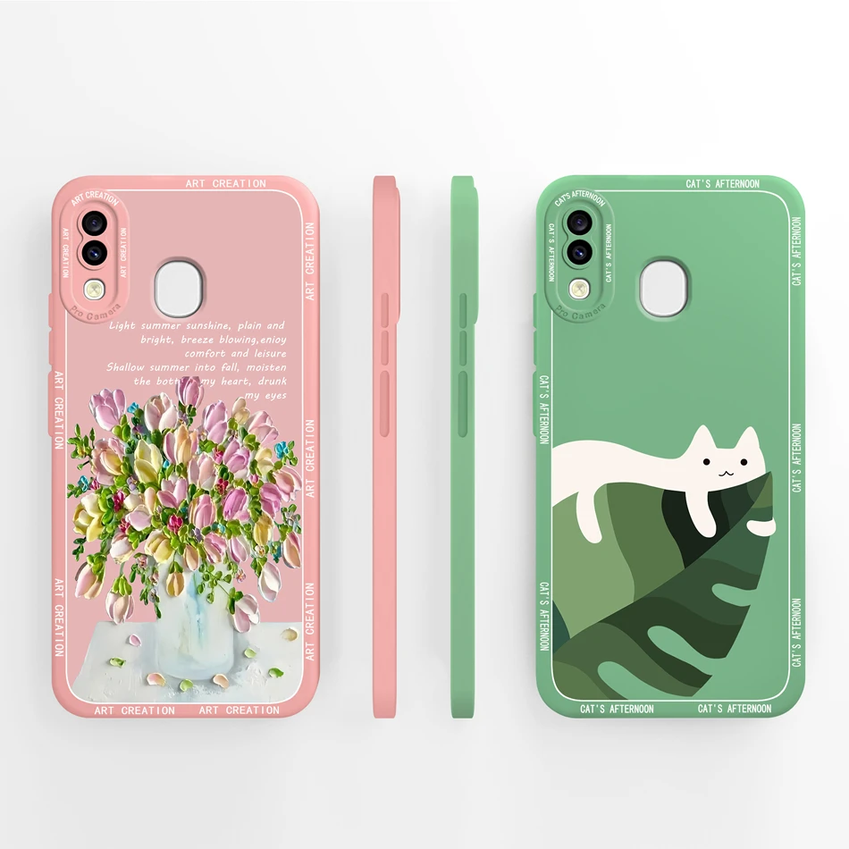 For Samsung Galaxy A30 A30S Case Boutique Soft Liquid Silicone Full Protection Phone Cases For Samsung A 30 Back Cover Protector