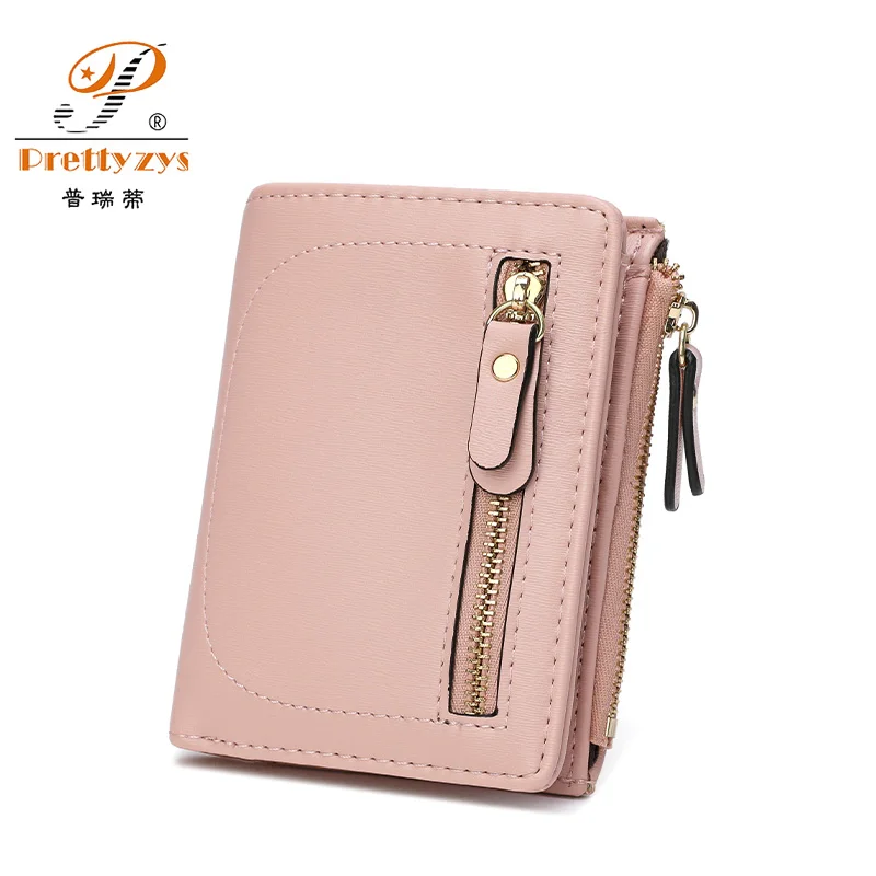 Women Wallets Leather Female Purse Small Hasp Solid Card Holder Fashion Zipper Coin Purse Short Wallets Carteras para mujer