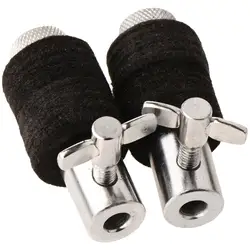 2 Pieces Heavy Duty Metal Hi-Hat Cymbal Rack Clutch for Drummers Drum Holder Clamp Percussion Parts Accessories