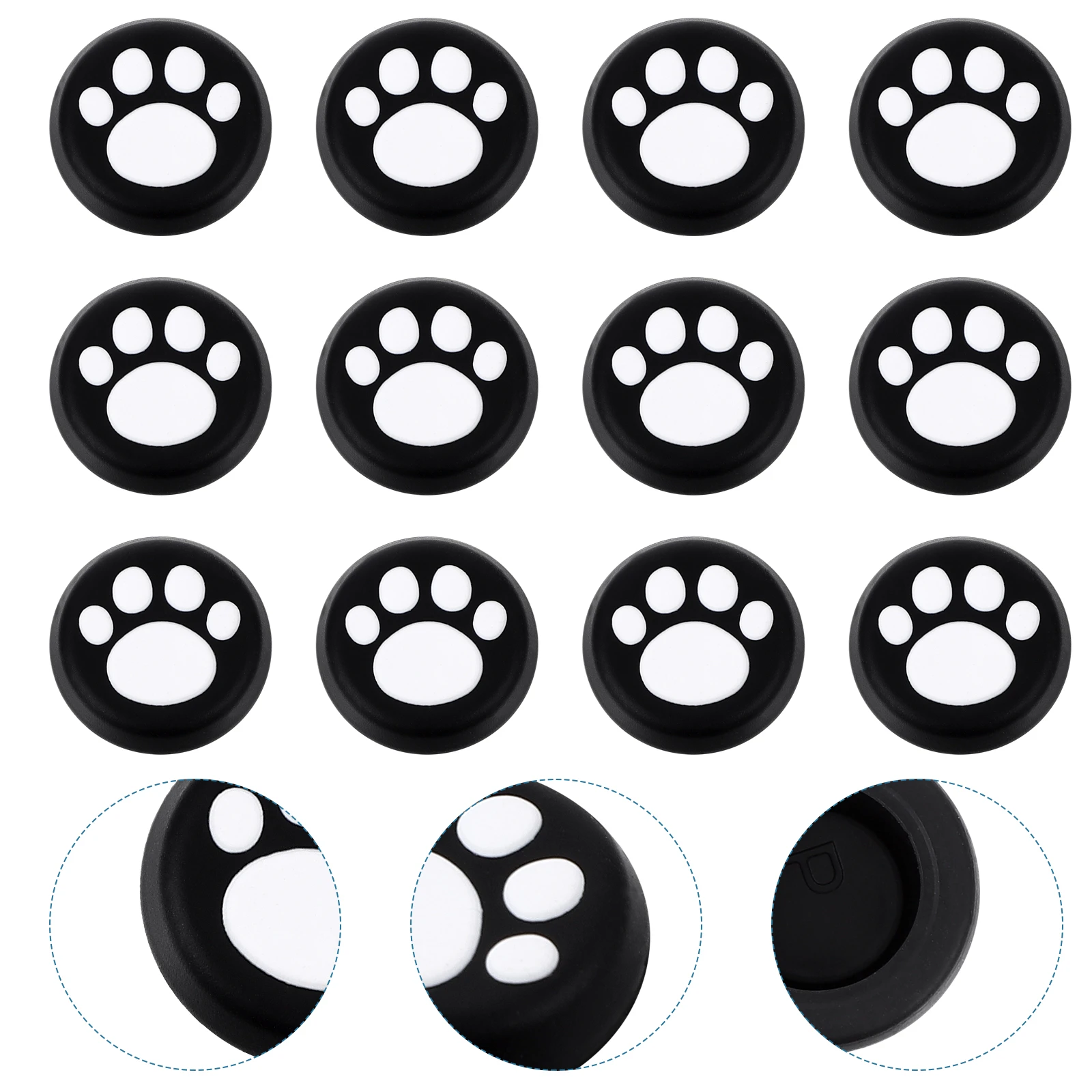 16 قطعة غطاء مقبض غطاء سيليكون مع مقبض مخلب طباعة يغطي هلام السيليكا حامي قبعات عصا التحكم