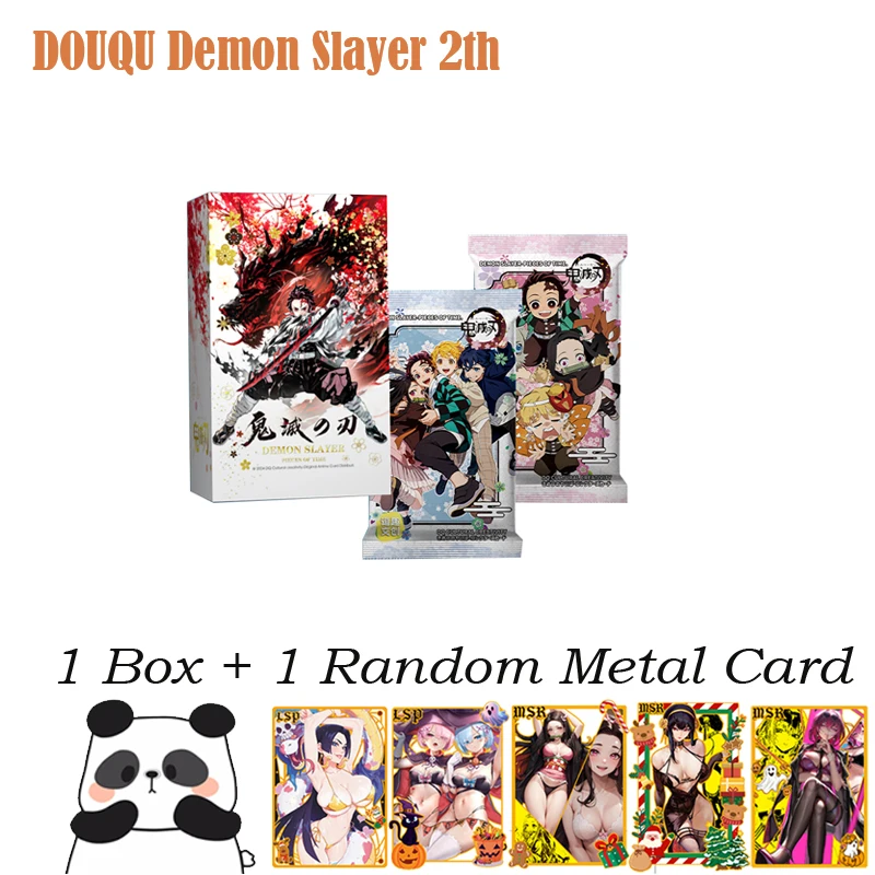 DOUQU Demon Slayer Wave 2  Collection Card Piece of Time Wedding Boxes Hobby CCG Nezuko Tanjirou Booster Box Kids Toy Gifts