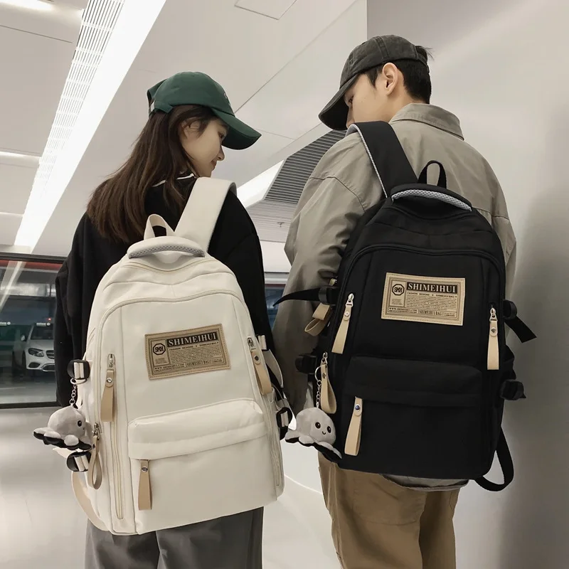 2025年人気-ユニセックス-旅行用バックパック-メンズ-カジュアル-無地-超軽量-パソコンリュック-大容量-学生用スクールバッグ