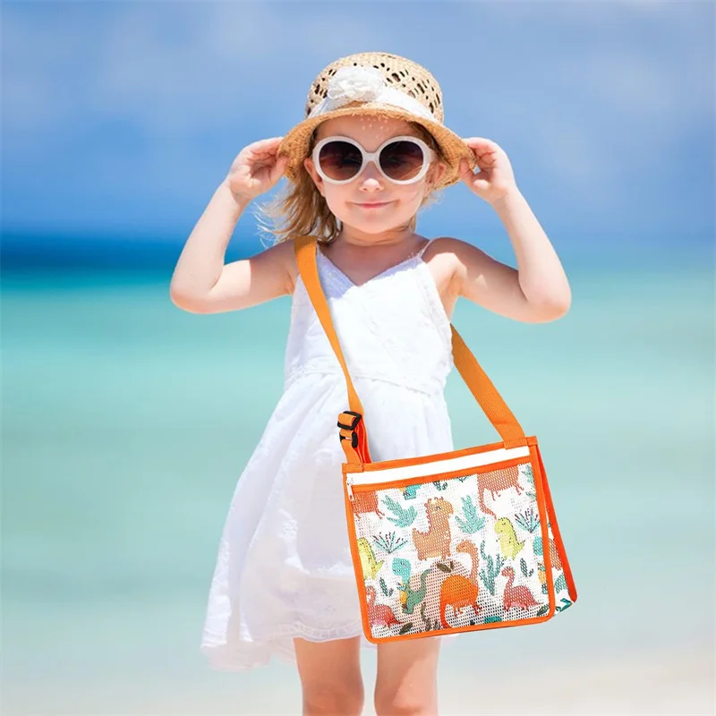 Outdoor Beach Mesh Bag Children Sand Away Kids Swimming Toys Clothes Eco Storage Sundries Organizers Backpack Women Makeup Bags