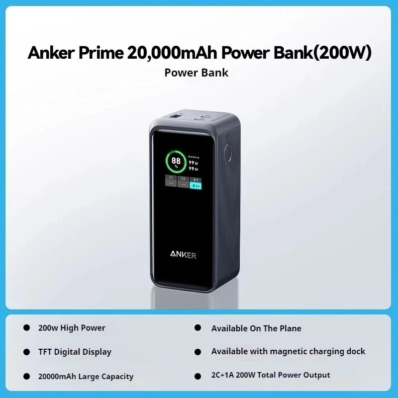 Anker Prime 20000mAh Power Bank 200W PD Fast Charge Portable External  Battery Mobile PowerBank For iPhone16Pro MacBook Laptop - AliExpress