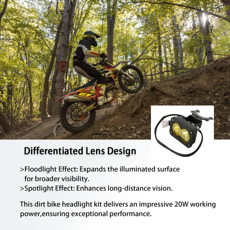 For Headlight Switch Yellow Spot Flood Led Pod Combo Kit Set For Sur Ron Sur-Ron SurRon Segway Talaria Plug N Play Waterproof